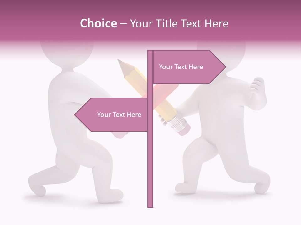 Eraser People Yellow PowerPoint Template