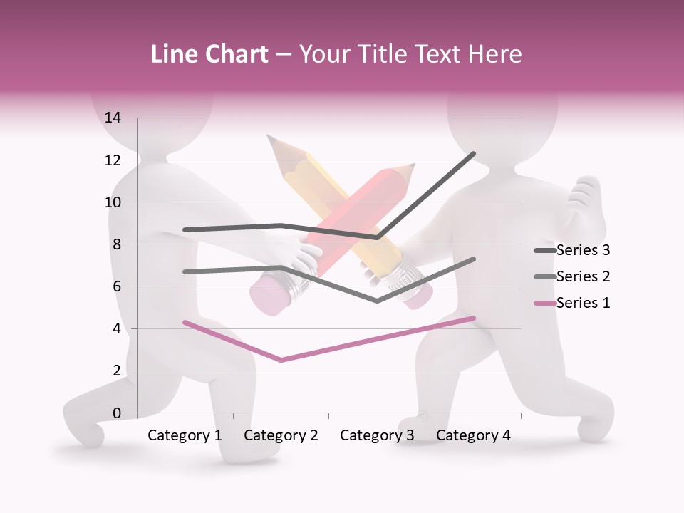 Eraser People Yellow PowerPoint Template