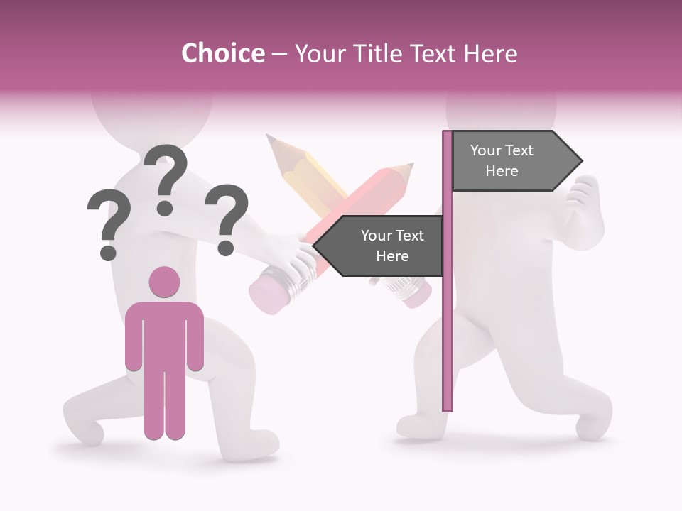 Eraser People Yellow PowerPoint Template