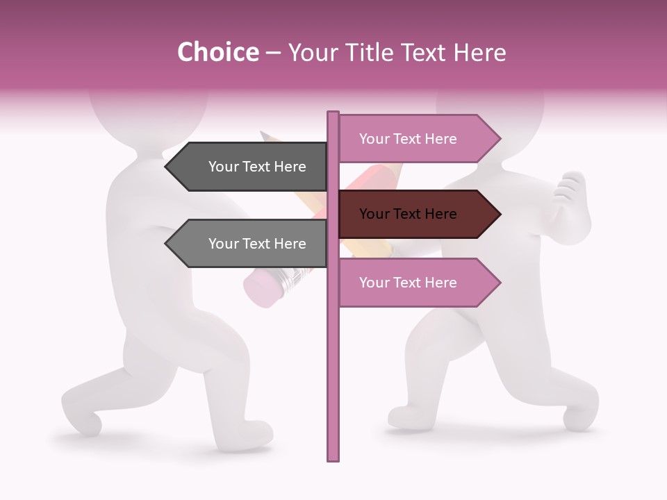 Eraser People Yellow PowerPoint Template