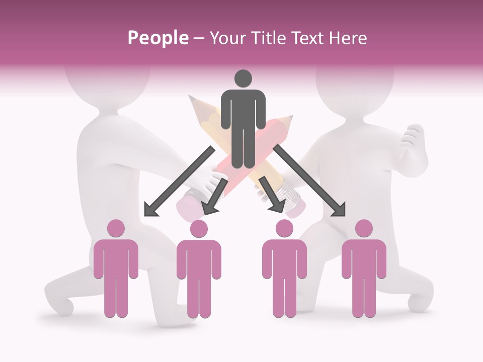 Eraser People Yellow PowerPoint Template