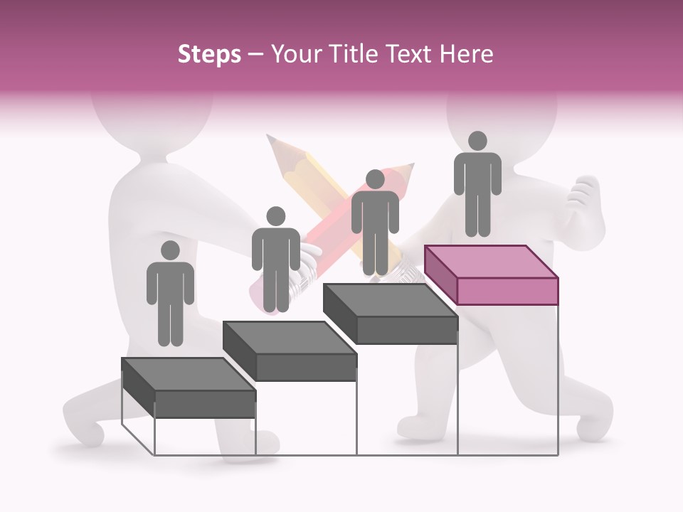 Eraser People Yellow PowerPoint Template