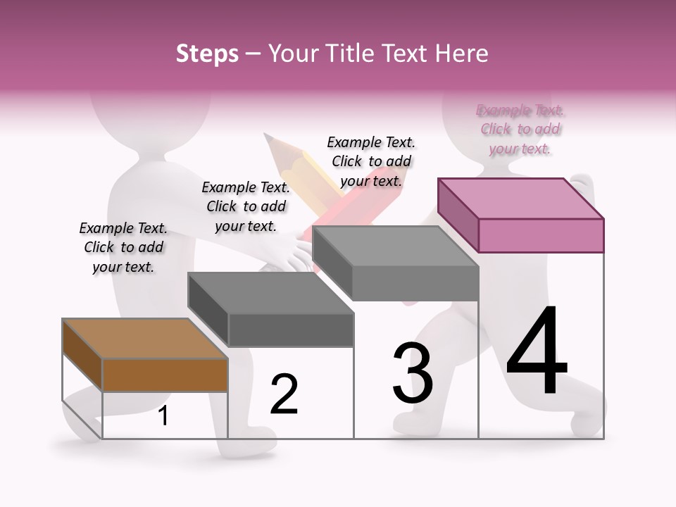 Eraser People Yellow PowerPoint Template