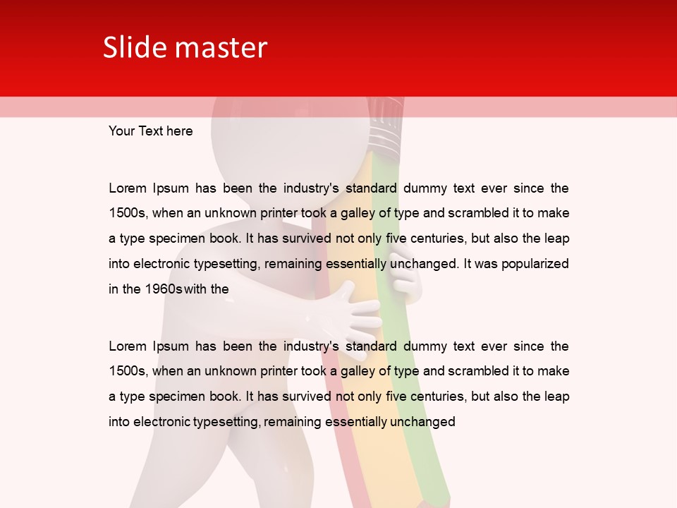 Cartoon Wood Pencil PowerPoint Template