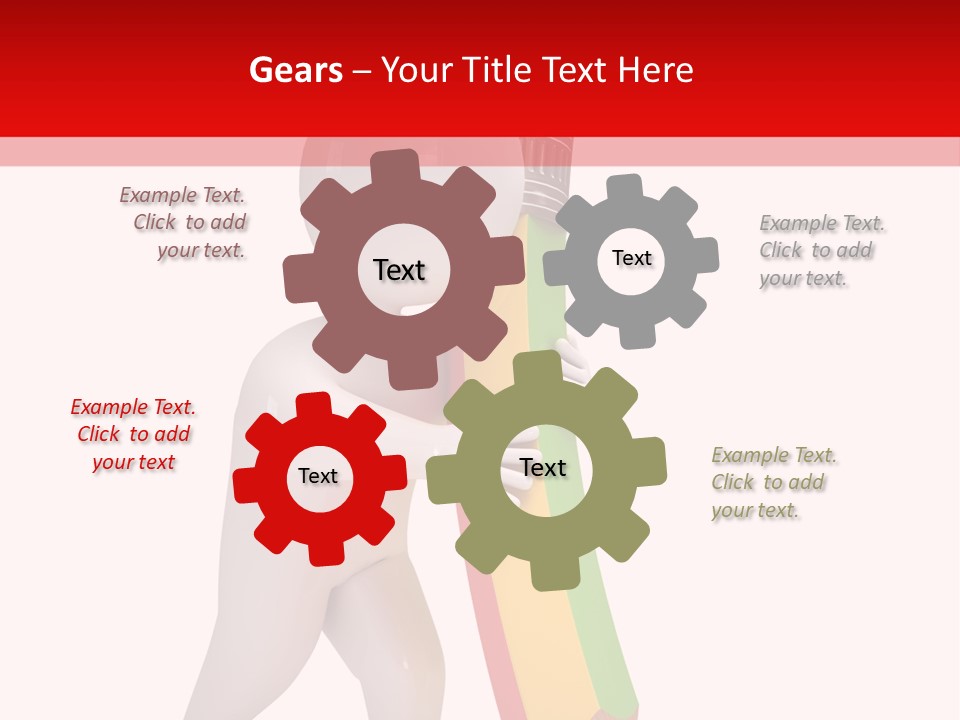 Cartoon Wood Pencil PowerPoint Template