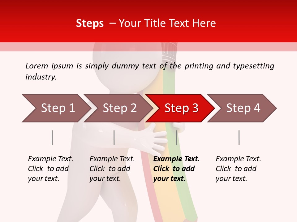 Cartoon Wood Pencil PowerPoint Template