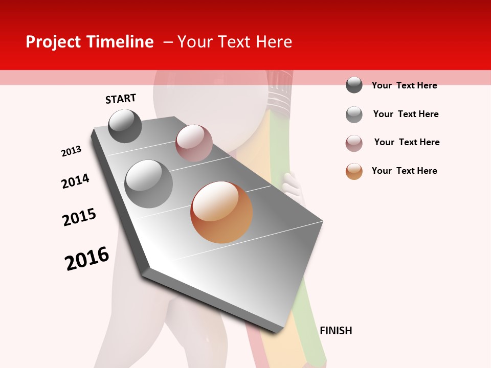 Cartoon Wood Pencil PowerPoint Template