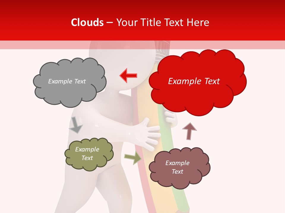 Cartoon Wood Pencil PowerPoint Template