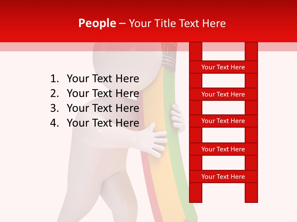 Cartoon Wood Pencil PowerPoint Template