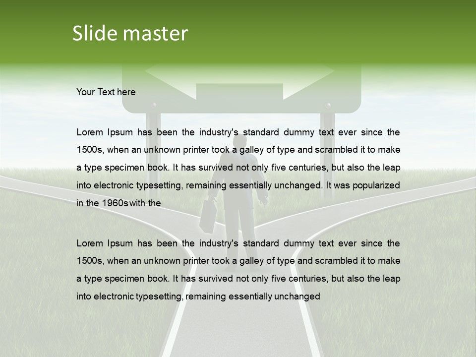 Job Choice Green PowerPoint Template