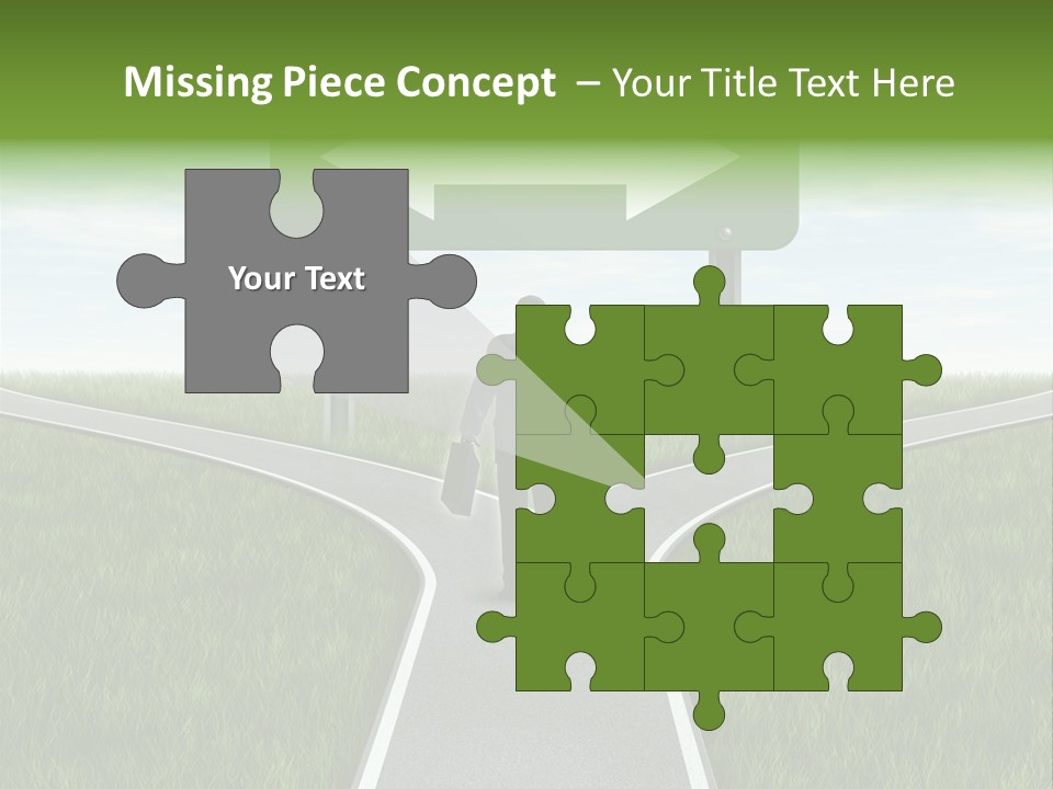 Job Choice Green PowerPoint Template