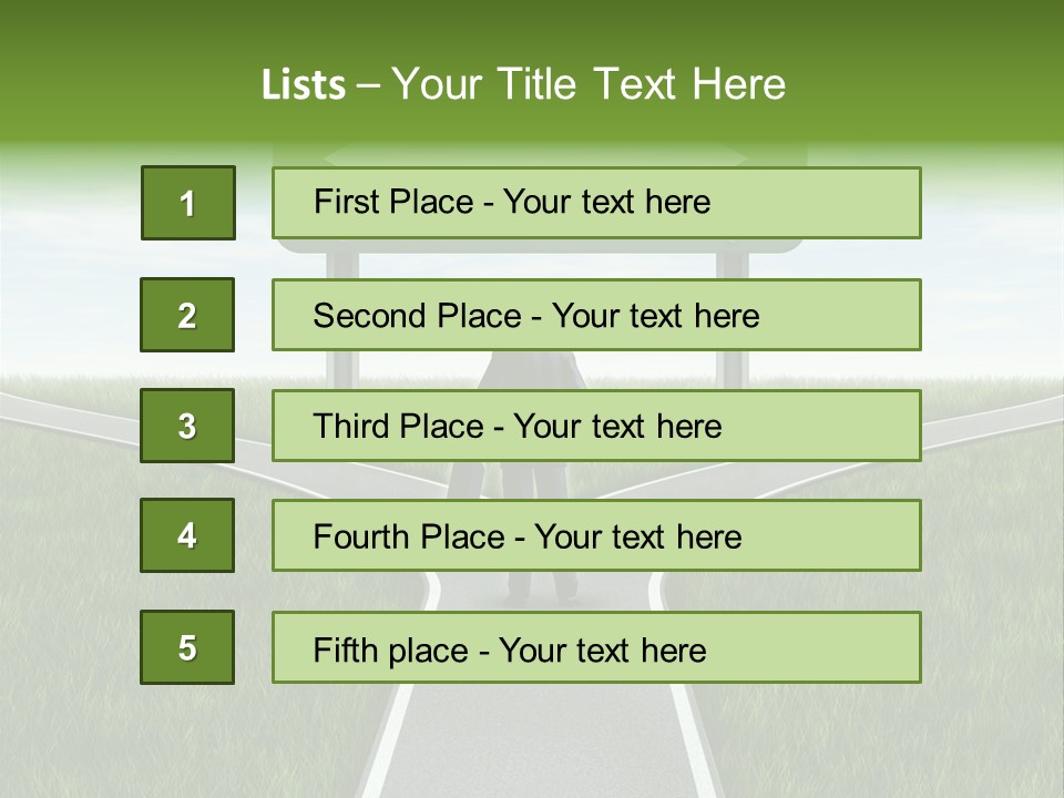 Job Choice Green PowerPoint Template