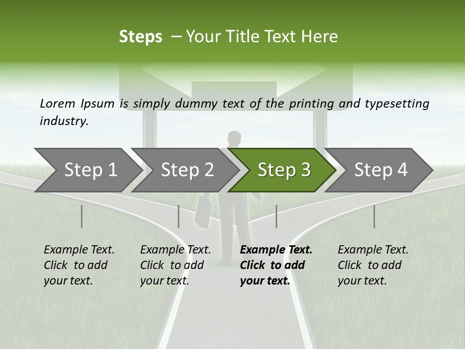 Job Choice Green PowerPoint Template