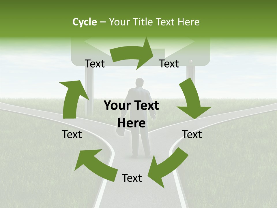 Job Choice Green PowerPoint Template