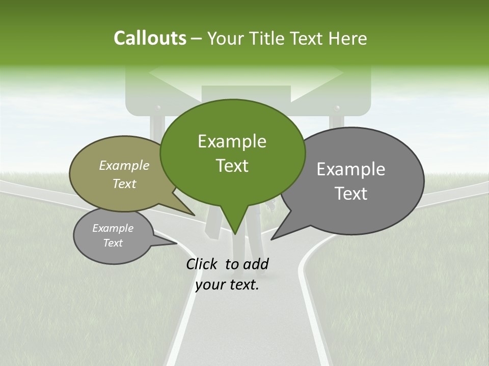 Job Choice Green PowerPoint Template