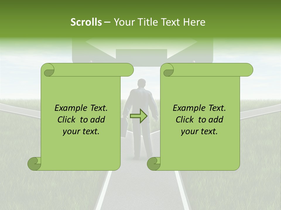 Job Choice Green PowerPoint Template