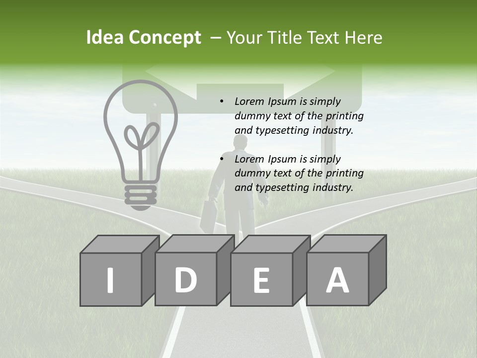 Job Choice Green PowerPoint Template