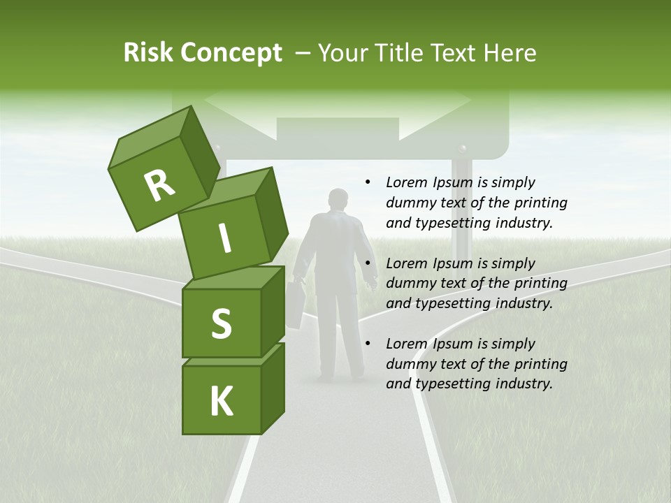 Job Choice Green PowerPoint Template