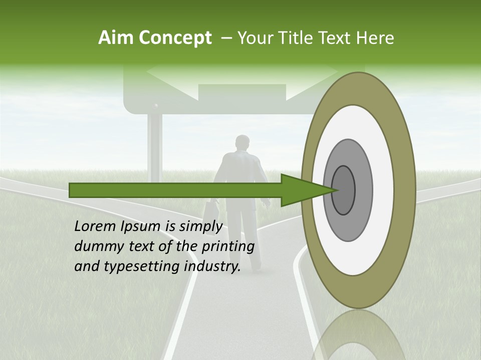 Job Choice Green PowerPoint Template