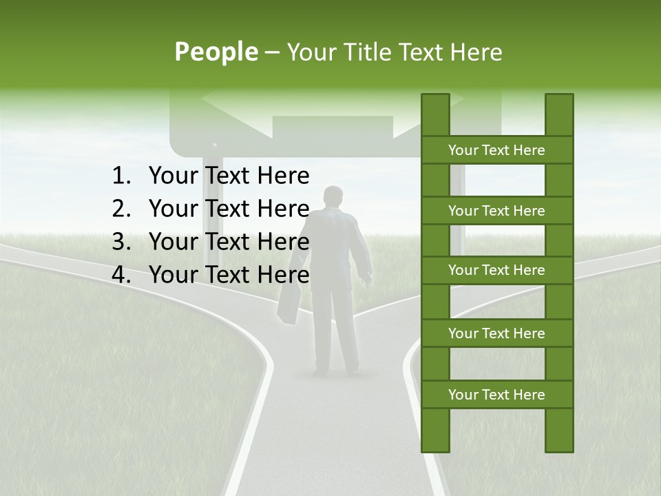 Job Choice Green PowerPoint Template