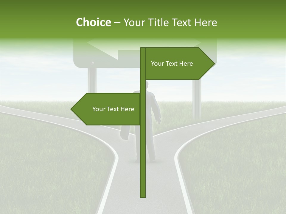 Job Choice Green PowerPoint Template