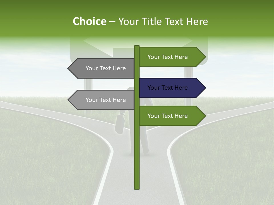 Job Choice Green PowerPoint Template