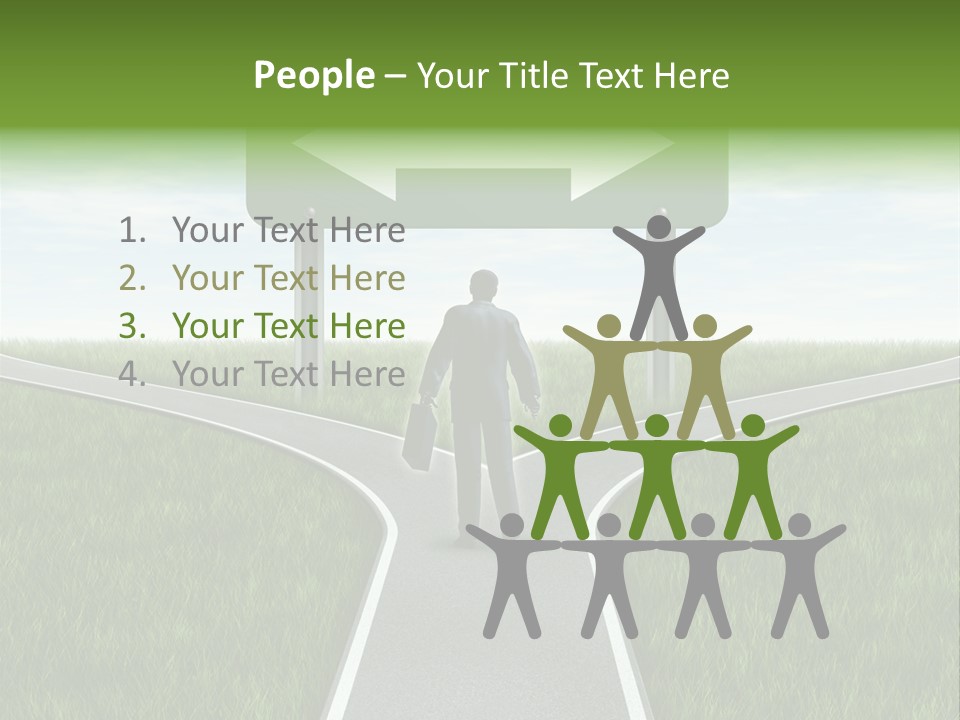Job Choice Green PowerPoint Template