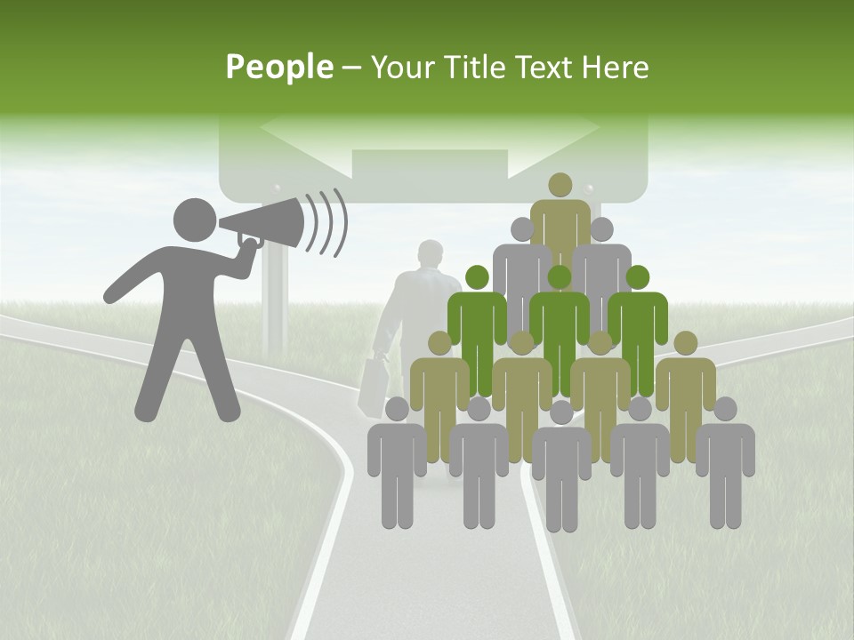 Job Choice Green PowerPoint Template