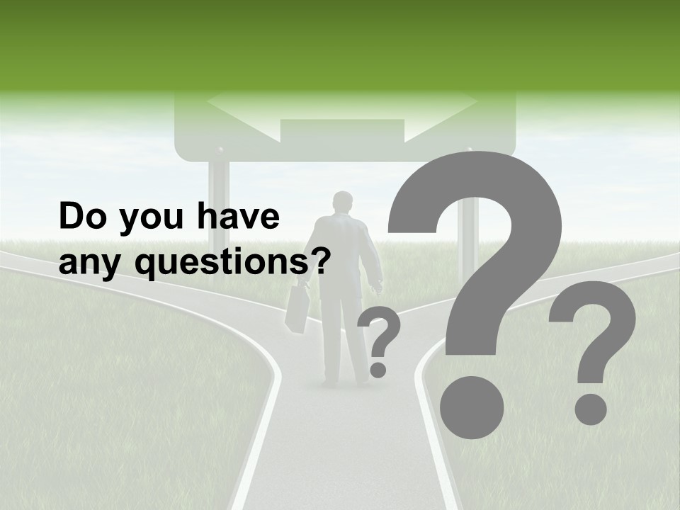 Job Choice Green PowerPoint Template