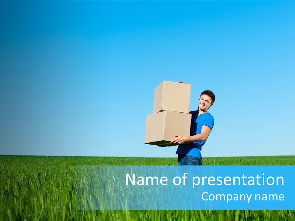 Young Green Carry PowerPoint Template