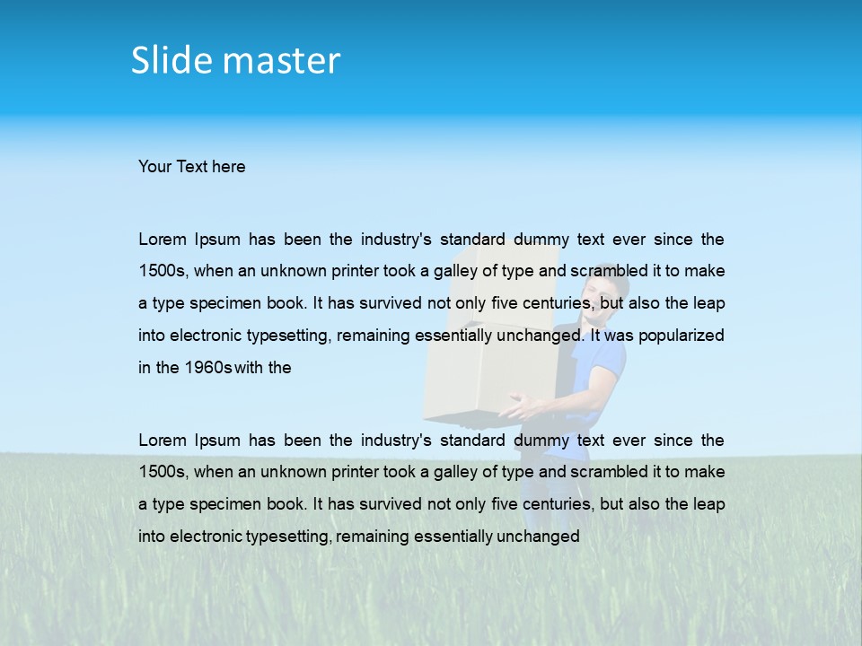 Young Green Carry PowerPoint Template