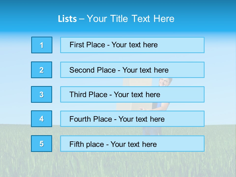 Young Green Carry PowerPoint Template