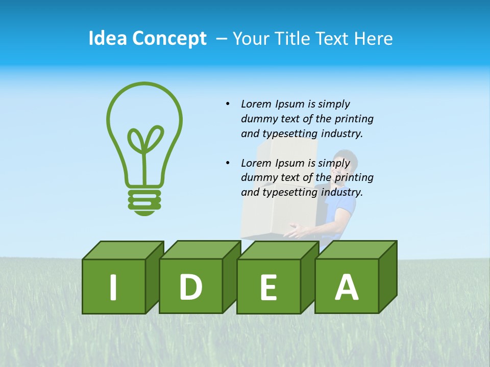 Young Green Carry PowerPoint Template