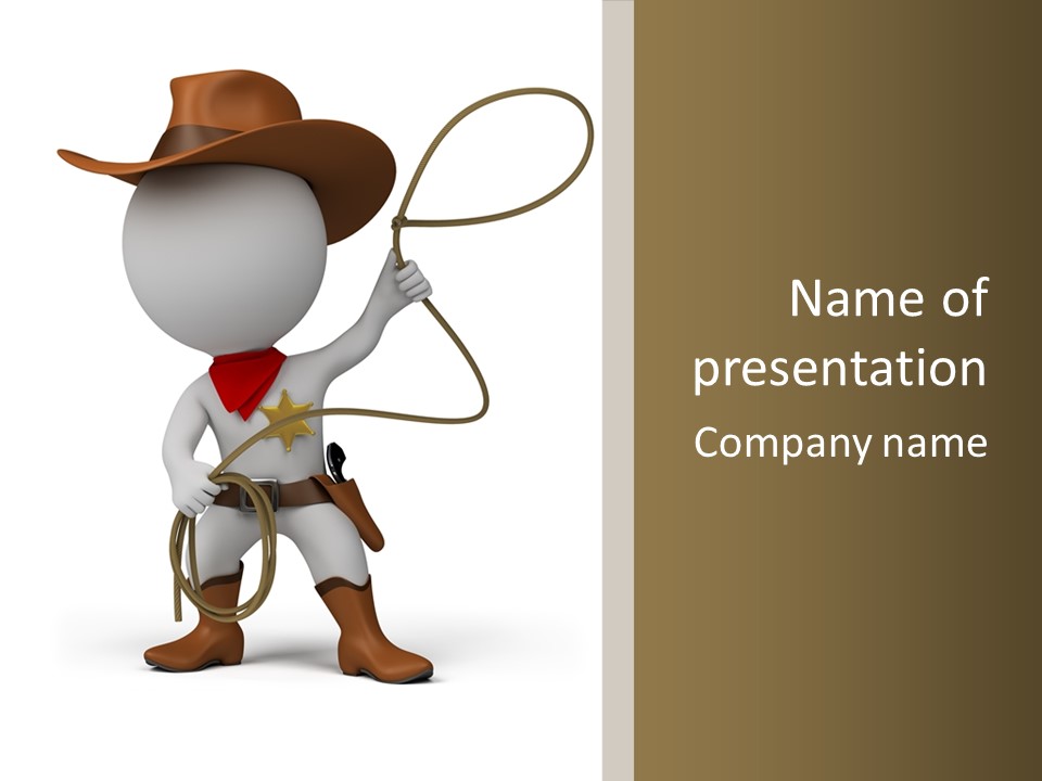 Leather Brown Human PowerPoint Template