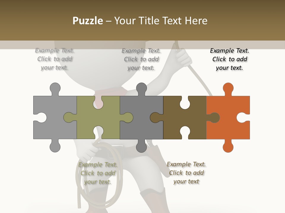 Leather Brown Human PowerPoint Template