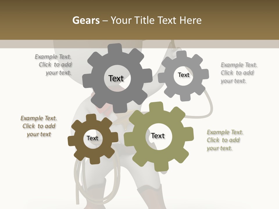 Leather Brown Human PowerPoint Template