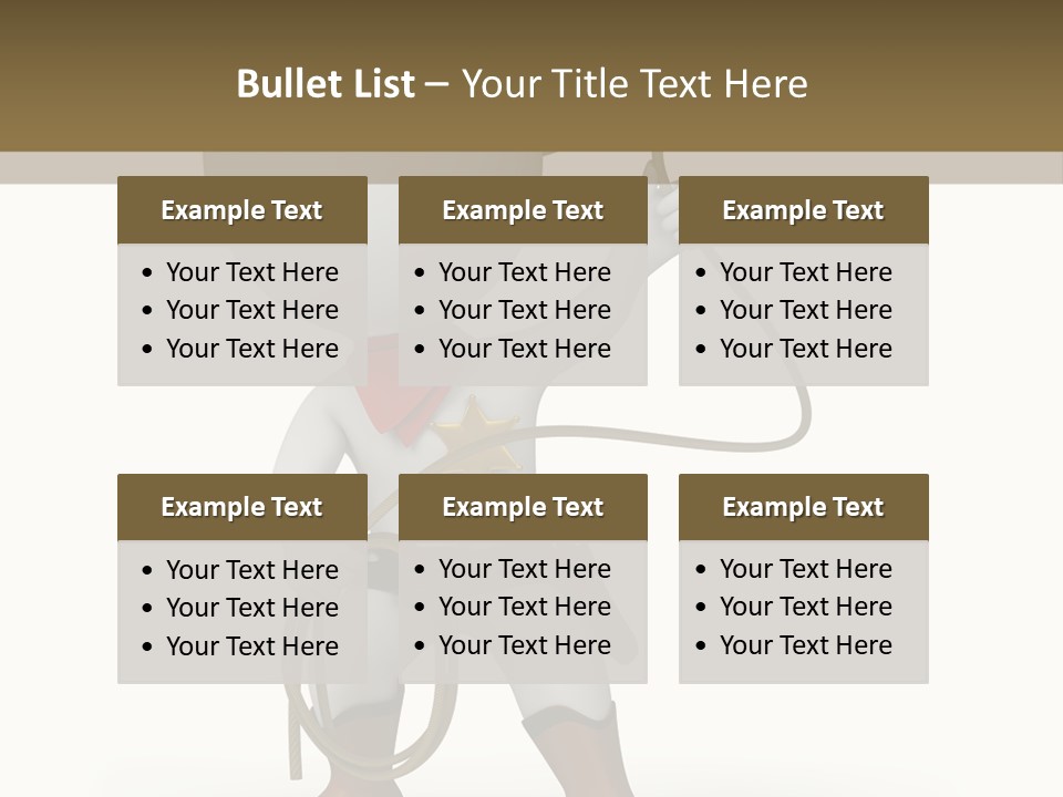 Leather Brown Human PowerPoint Template