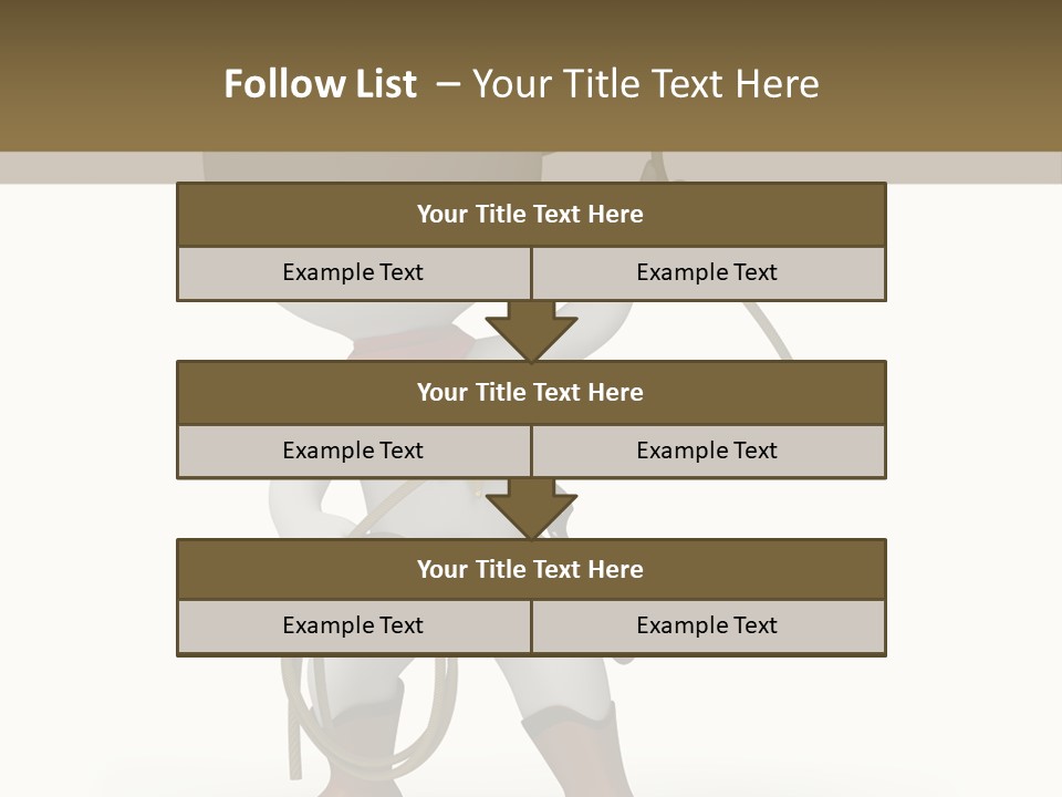 Leather Brown Human PowerPoint Template