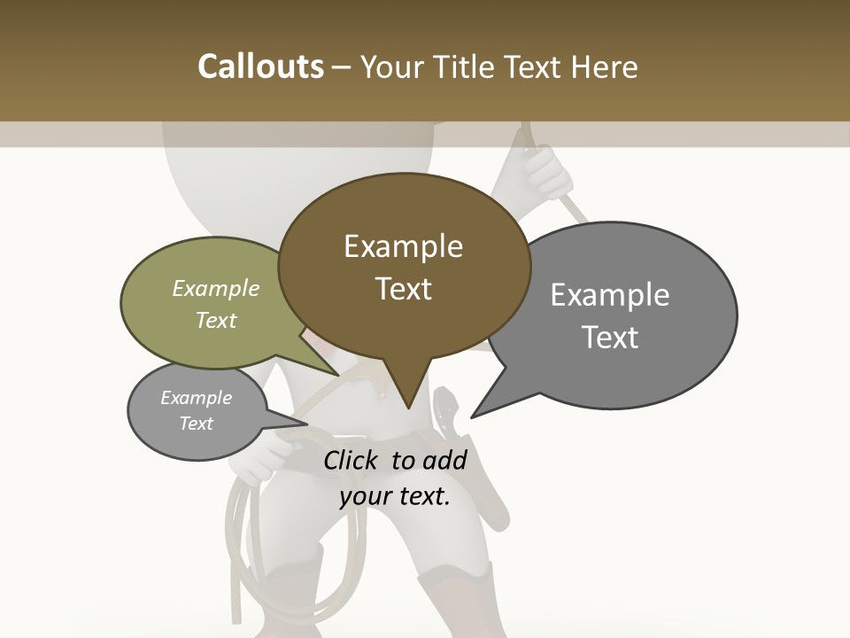 Leather Brown Human PowerPoint Template