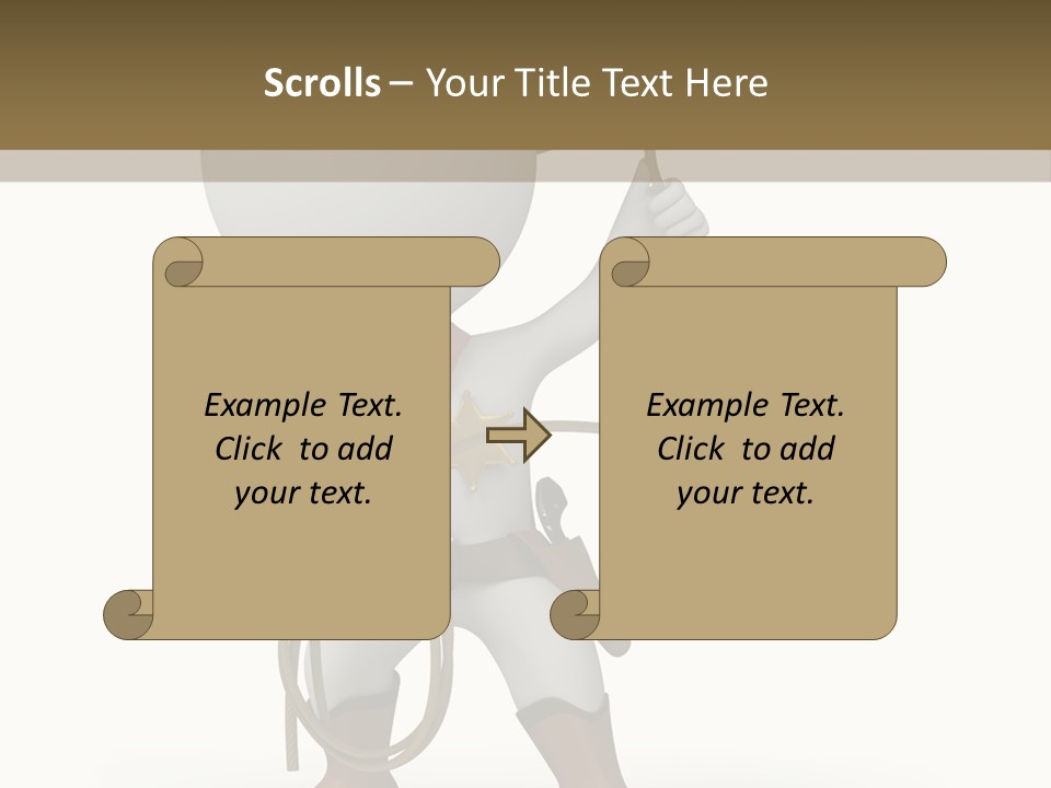 Leather Brown Human PowerPoint Template