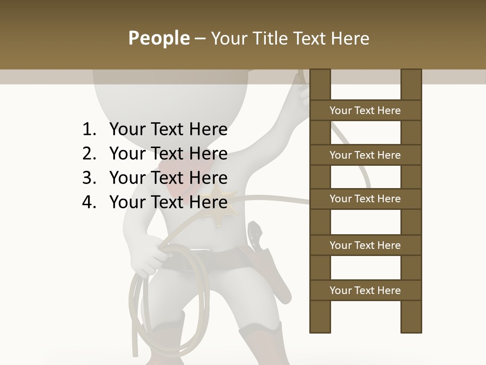Leather Brown Human PowerPoint Template