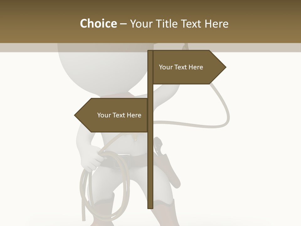 Leather Brown Human PowerPoint Template