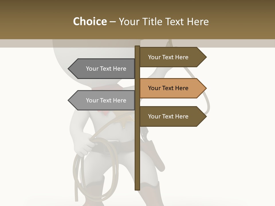 Leather Brown Human PowerPoint Template