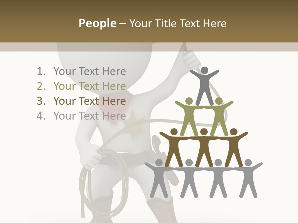 Leather Brown Human PowerPoint Template