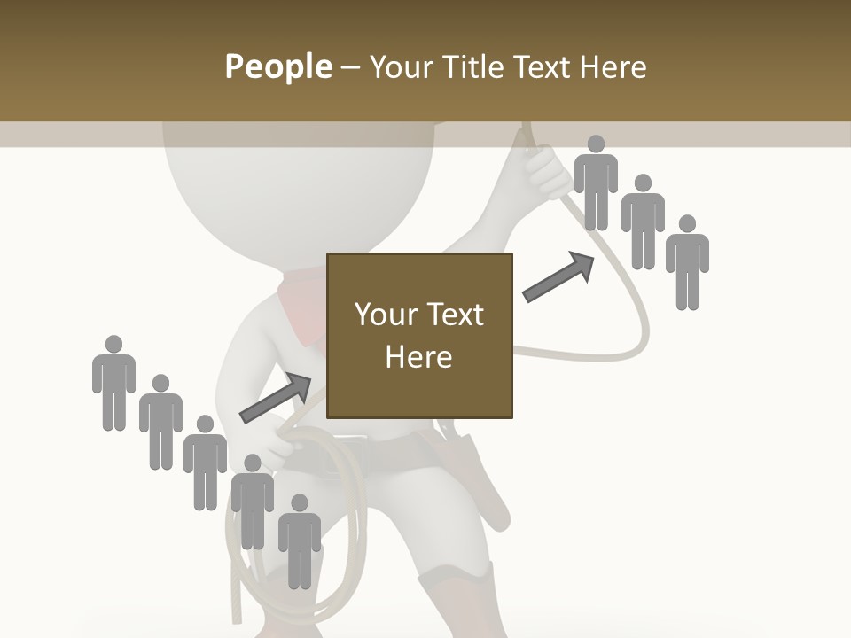 Leather Brown Human PowerPoint Template