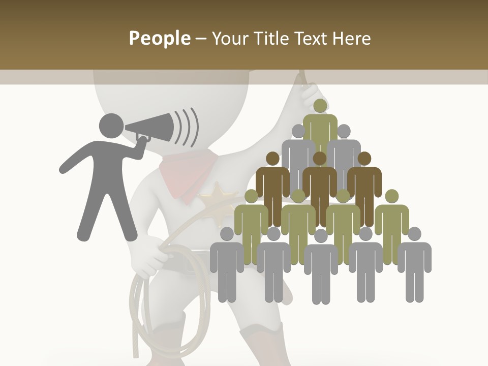 Leather Brown Human PowerPoint Template