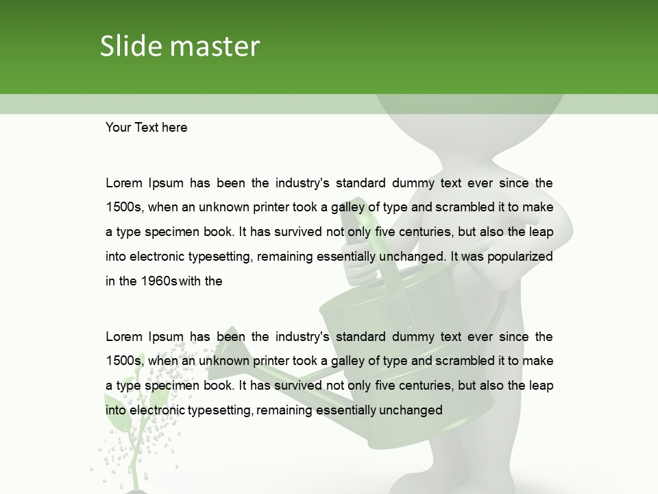 Isolated Render Fresh PowerPoint Template