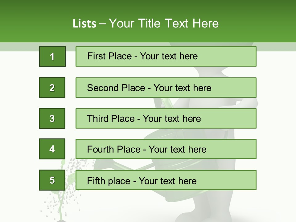Isolated Render Fresh PowerPoint Template