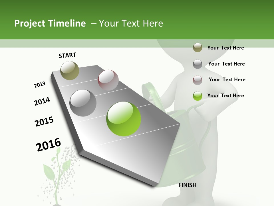 Isolated Render Fresh PowerPoint Template