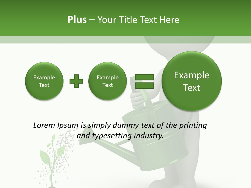 Isolated Render Fresh PowerPoint Template